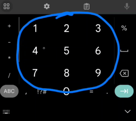 Numerical Keypad is the Correct Keypad for Phone Number